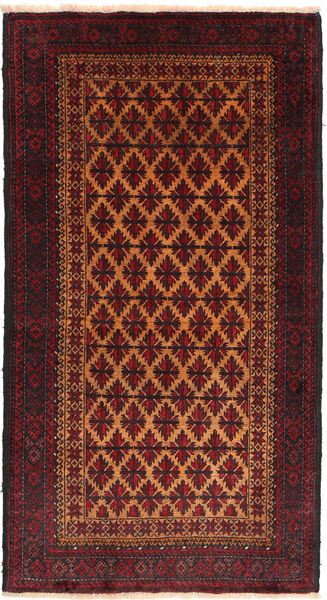 Baloutche Tapis 93X170 D'orient Fait Main Rouge Foncé/Marron Foncé (Laine, Perse/Iran)