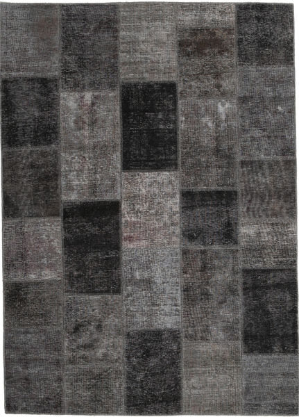 Patchwork Tapis 164X234 Moderne Fait Main Gris Foncé (Laine, Perse/Iran)