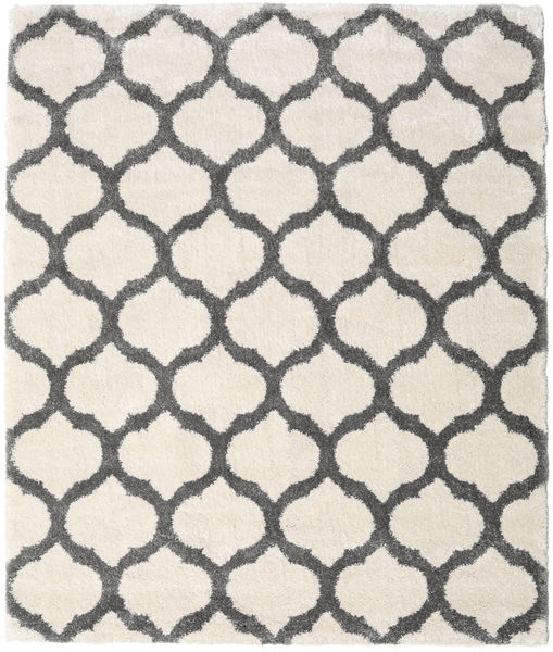 Tapete Berber Shaggy Illusia - Branco pérola / Cinzento CVD16114