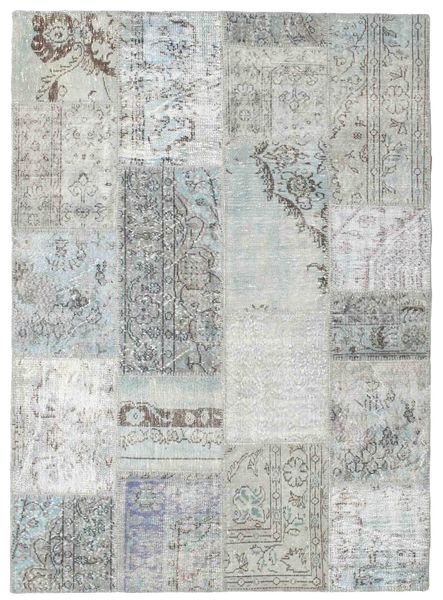 パッチワーク 絨毯 162X225 モダン 手織り 薄い灰色 (ウール, トルコ)