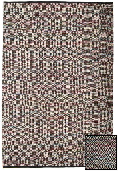 Hugo - Multi/Dark Rug 160X230 Authentic
 Modern Handwoven Light Grey/Dark Brown ( India)
