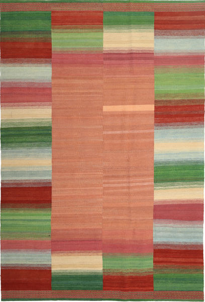 Kilim Modern Rug 198X300 Authentic
 Modern Handwoven Dark Red/Light Brown (Wool, Persia/Iran)