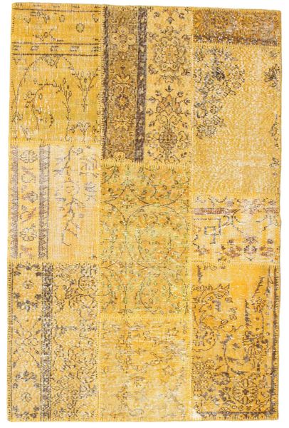 Patchwork Sag 121X184 Autentični
 Moderni Ručno Uzlan Svjetlosmeđa/Žuta (Vuna, Turska)