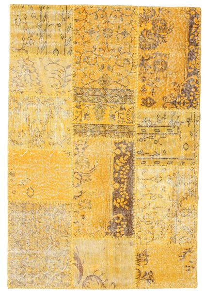 Patchwork Sag 121X179 Autentični
 Moderni Ručno Uzlan Svjetlosmeđa/Žuta (Vuna, Turska)