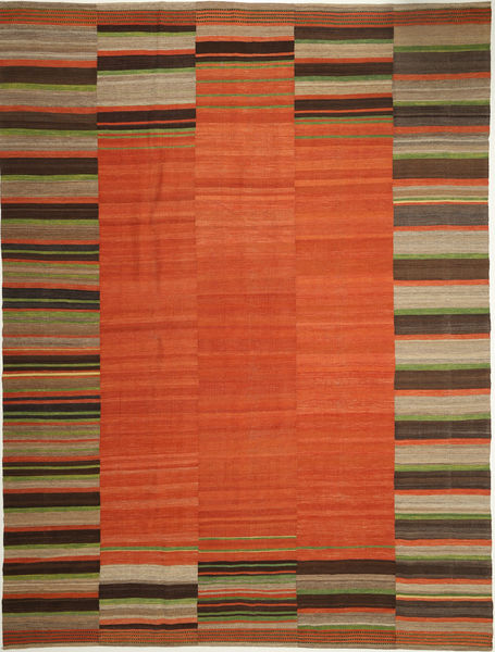 Kelim Moderni Matto 265X358 Moderni Käsinkudottu Ruoste/Tummanruskea Isot (Villa, Persia/Iran)