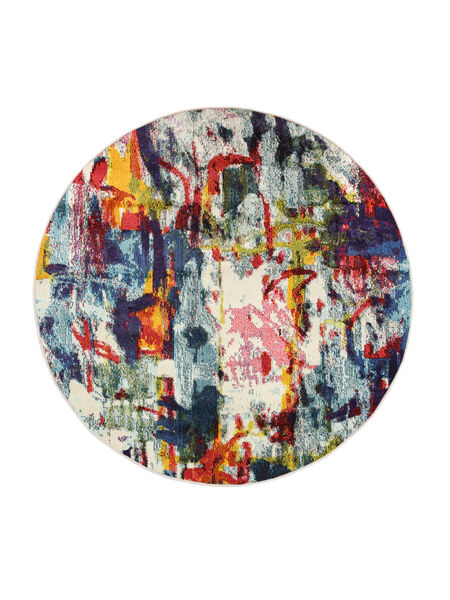 Leloudo 러그 Ø 150 모던 원형 다크 그레이 ( 터키)