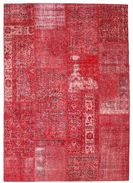 Patchwork Szőnyeg 162X229 Modern Csomózású Piros/Rozsdaszín/Rózsaszín (Gyapjú, Törökország)