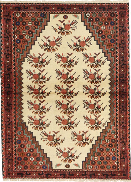 Saveh Alfombra 105X147 Oriental Hecha A Mano Marrón Oscuro/Beige (Lana, Persia/Irán)