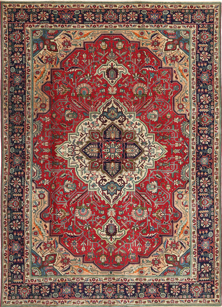 タブリーズ パティナ 絨毯 203X288 オリエンタル 手織り 深紅色の/濃い茶色 (ウール, ペルシャ/イラン)