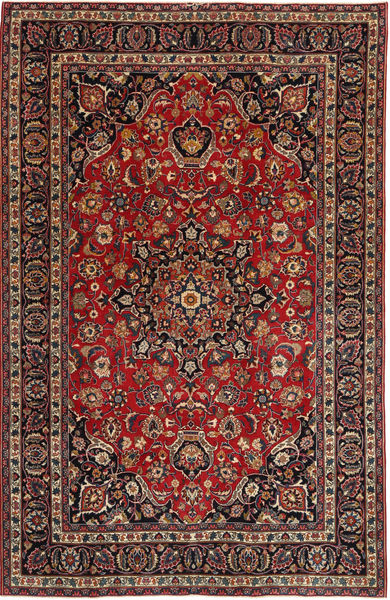 Mashad Patina Rug 193X300 Authentic
 Oriental Handknotted Dark Red/Black (Wool, Persia/Iran)