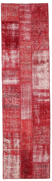 Patchwork Sag 82X305 Autentični
 Moderni Ručno Uzlan Staza Za Hodnik
 Grimizno Crvena/Hrđavo Crvena (Vuna, Turska)