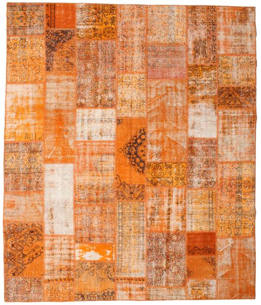 Patchwork Sag 253X298 Autentični
 Moderni Ručno Uzlan Narančasta/Svjetlosmeđa Veliki (Vuna, Turska)