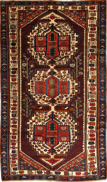Bakhtiari Rug 156X280 Authentic
 Oriental Handknotted Dark Red/Light Brown (Wool, Persia/Iran)