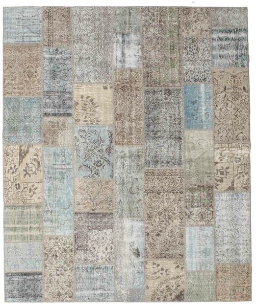 Patchwork Koberec 250X301 Moderní Ručně Tkaný Světle Šedá/Světle Hnědá Velký (Vlna, Turecko)