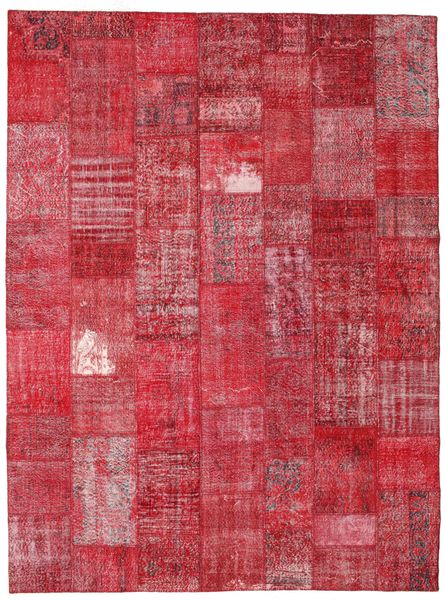 Patchwork Tapis 273X366 Moderne Fait Main Rouge/Rouille/Rouge Grand (Laine, Turquie)