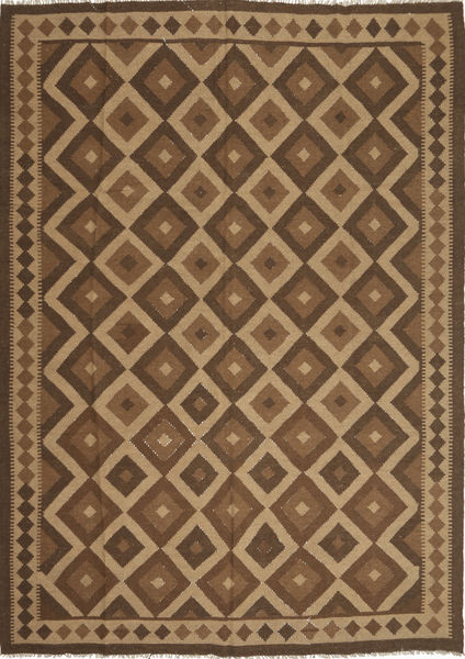 킬림 마이마네 러그 210X295 정품
 오리엔탈 수제 라이트 브라운/브라운/다크 브라운 (울, 아프가니스탄)
