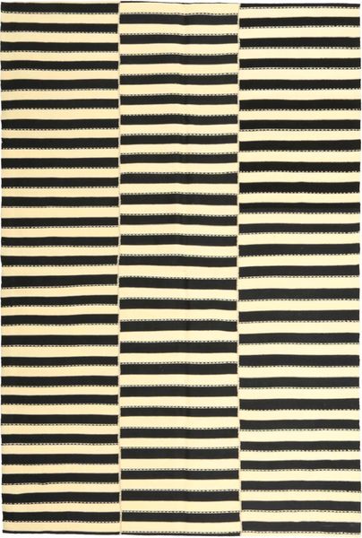 Kilim Moderno Alfombra 178X267 Moderna Tejida A Mano Gris Oscuro/Beige (Lana, Persia/Irán)