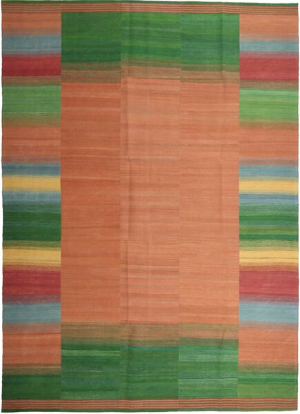 Kilim Modern Rug 251X351 Authentic
 Modern Handwoven Light Brown/Dark Green Large (Wool, Persia/Iran)