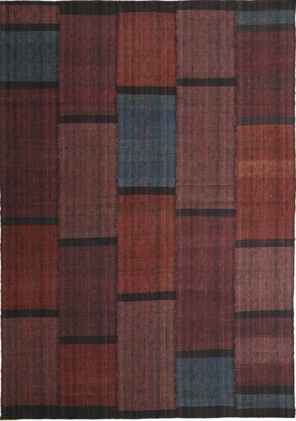 Kilim Modern Rug 210X298 Authentic
 Modern Handwoven Dark Red/Dark Blue (Wool, Persia/Iran)