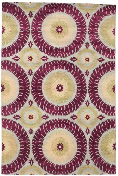 Himalaya 러그 185X281 정품
 모던 수제 다크 베이지/퍼플 (울, 인도)