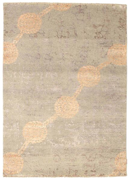 Damask Tapis 175X245 Moderne Fait Main Marron Clair/Beige ( Inde)