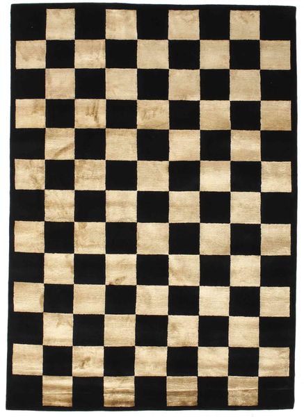 Himalaya Dywan 169X242 Nowoczesny Tkany Ręcznie Czarny/Jasnobrązowy ( Indie)