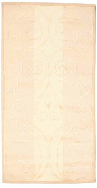 Himalaya Ковер 80X154 Современный Ковры Ручной Работы Бежевый/Светло-Розовый (Шерсть, Индия)