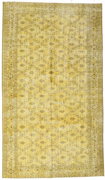 Colored Vintage Sag 161X282 Autentični
 Moderni Ručno Uzlan Žuta/Maslinasto Zelena (Vuna, Turska)