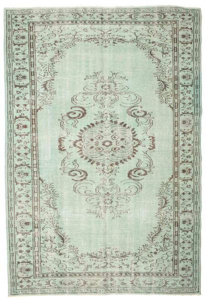 Colored Vintage Dywan 190X280 Nowoczesny Tkany Ręcznie Jasnoszary/Pastel Zielony (Wełna, Turcja)