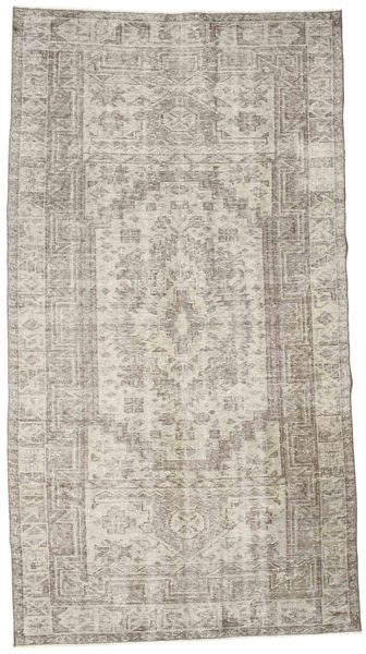 Colored Vintage Tapijt 152X278 Echt Modern Handgeknoopt Lichtgrijs/Lichtbruin (Wol, Turkije)