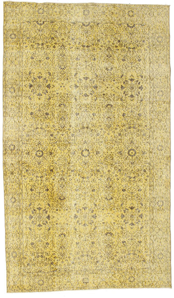 Colored Vintage Rug 168X292 Authentic
 Modern Handknotted Yellow/Olive Green (Wool, Turkey)