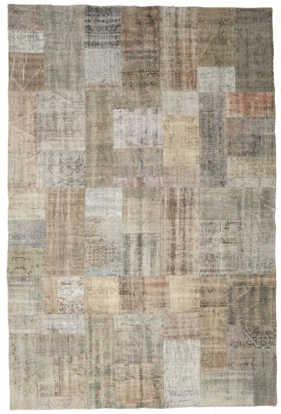 Patchwork Tappeto 200X301 Moderno Fatto A Mano Grigio Chiaro (Lana, Turchia)