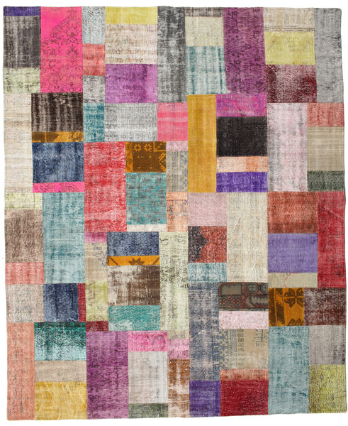 Patchwork Tapete 252X302 Moderno Feito A Mão Cinzento Claro/Cinza Escuro Grande (Lã, Turquia)