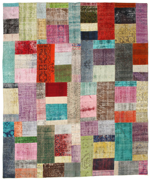 Patchwork Tapete 251X301 Moderno Feito A Mão Cinza Escuro/Cinzento Claro Grande (Lã, Turquia)