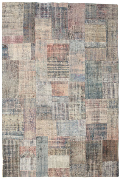 Patchwork Szőnyeg 202X303 Modern Csomózású Világosszürke/Világosbarna/Sötétszürke (Gyapjú, Törökország)