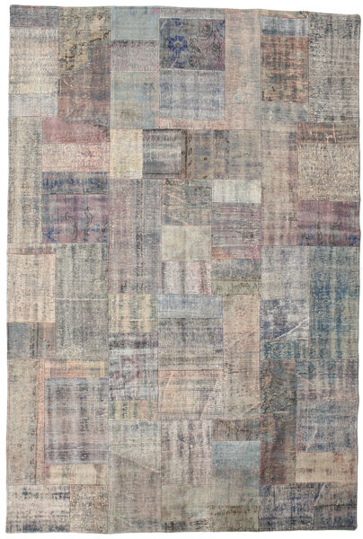 Patchwork Szőnyeg 203X302 Modern Csomózású Világosszürke/Sötétszürke (Gyapjú, Törökország)