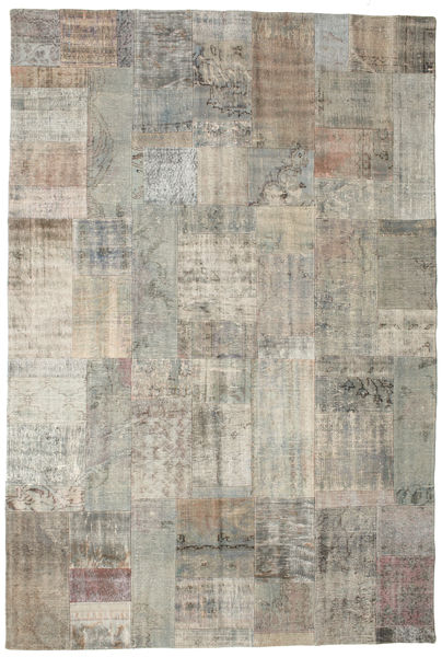 Patchwork Szőnyeg 201X299 Modern Csomózású Világosszürke/Világosbarna (Gyapjú, Törökország)