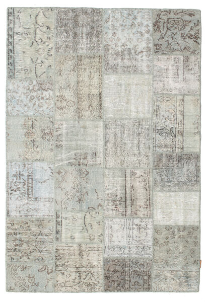 Лоскутные Ковер 158X231 Современный Ковры Ручной Работы Светло-Серый/Бежевый (Шерсть, Турция)