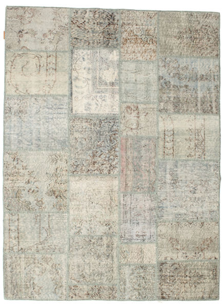 Лоскутные Ковер 171X231 Современный Ковры Ручной Работы Светло-Серый/Темно-Бежевый (Шерсть, Турция)