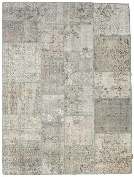 Лоскутные Ковер 172X230 Современный Ковры Ручной Работы Светло-Серый/Темно-Серый (Шерсть, Турция)