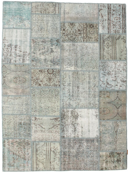 Лоскутные Ковер 171X232 Современный Ковры Ручной Работы Светло-Серый/Темно-Серый (Шерсть, Турция)
