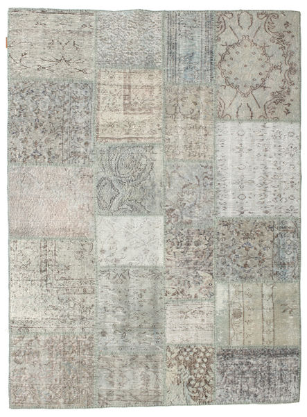 Patchwork Sag 173X232 Autentični
 Moderni Ručno Uzlan Svjetlosiva/Tamna Bež (Vuna, Turska)