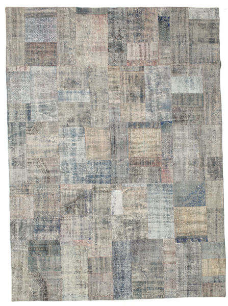 Patchwork Covor 256X351 Modern Lucrat Manual Gri Deschis/Gri Închis Mare (Lână, Turcia)