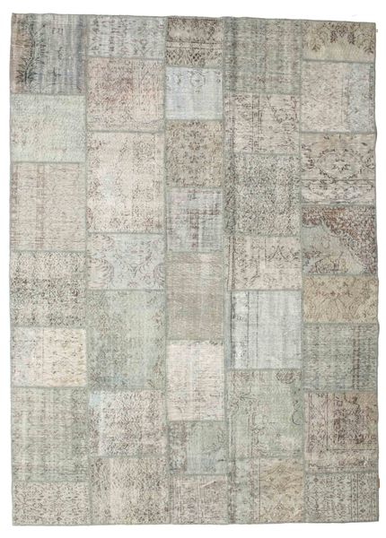 Patchwork Sag 250X348 Autentični
 Moderni Ručno Uzlan Svjetlosiva/Tamna Bež Veliki (Vuna, Turska)