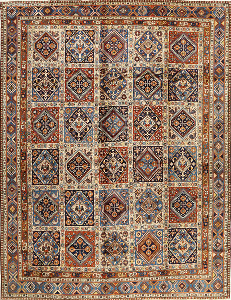 Yalameh Rug 320X418 Authentic
 Oriental Handknotted Light Brown/Dark Blue Large (Wool, Persia/Iran)