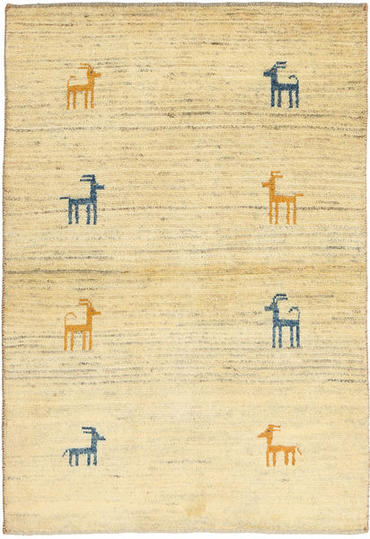 Gabbeh Persia Rug 97X145 Authentic
 Modern Handknotted Beige/Yellow (Wool, Persia/Iran)