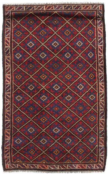 Beluch Matta 82X135 Äkta Orientalisk Handknuten Mörkgrön/Mörkröd (Ull, Afghanistan)