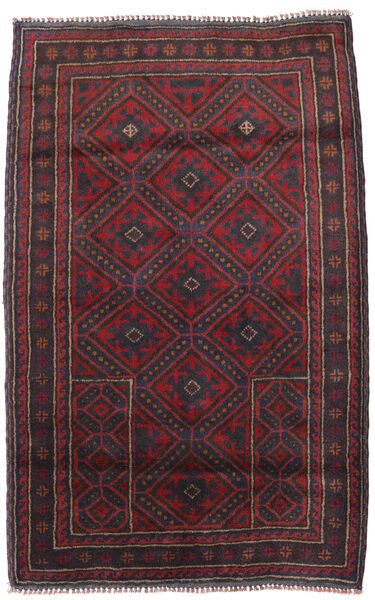 Baloutche Tapis 80X134 D'orient Fait Main Rouge Foncé/Marron Foncé (Laine, Afghanistan)