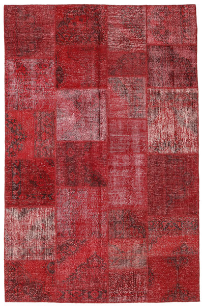 Patchwork Teppich
 196X301 Echter Moderner Handgeknüpfter Dunkelrot/Rot (Wolle, Türkei)