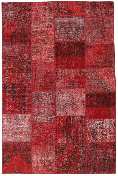 Patchwork Dywan 194X298 Nowoczesny Tkany Ręcznie Ciemnoczerwony/Czerwony (Wełna, Turcja)